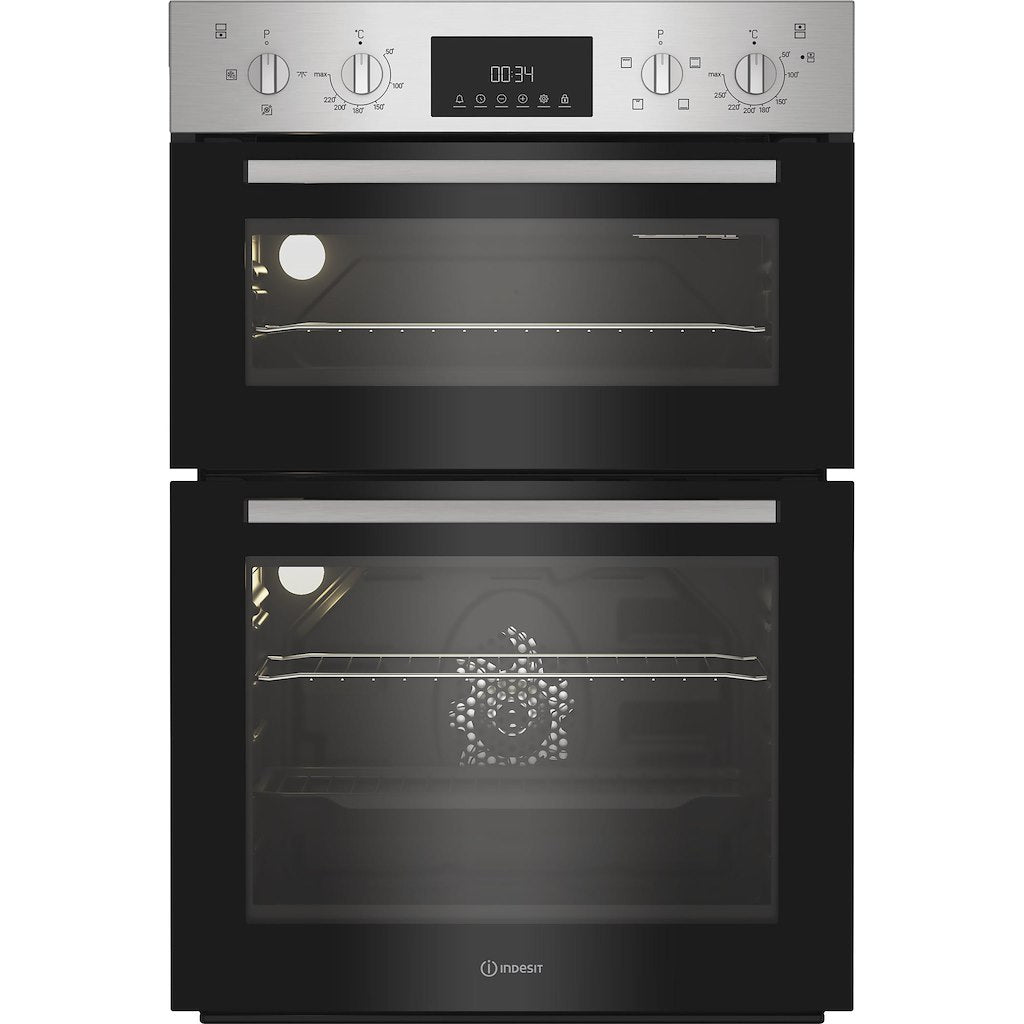 Indesit DII 10D IX Built In Electric Fan Double Oven - Stainless Steel