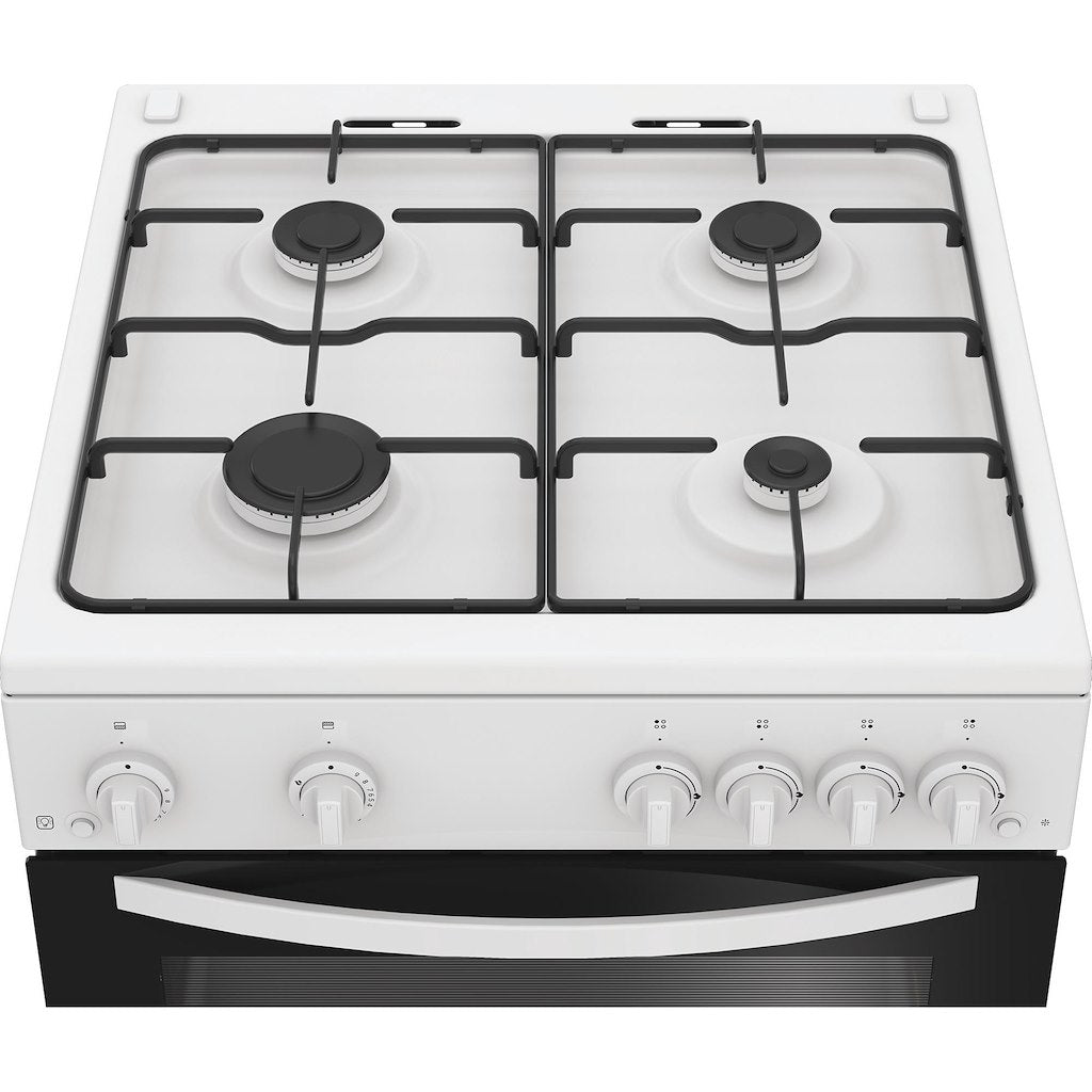 Indesit IDG6GW 60cm Gas Double Cooker - White