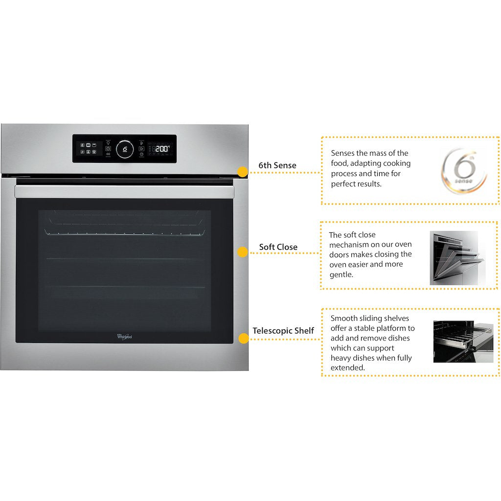 Whirlpool built in electric oven: in Stainless Steel - AKZ 6230 IX