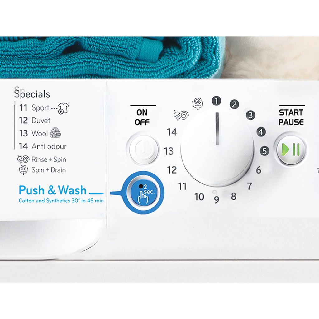 Freestanding front loading washing machine: 7kg