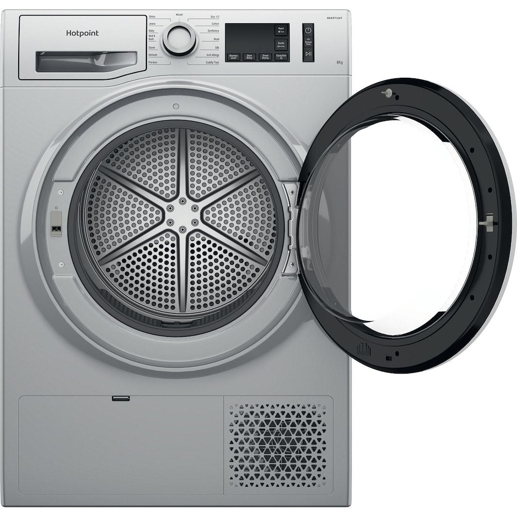 Hotpoint NT M11 82SSK UK Freestanding 8kg Heat Pump Tumble Dryer - Silver