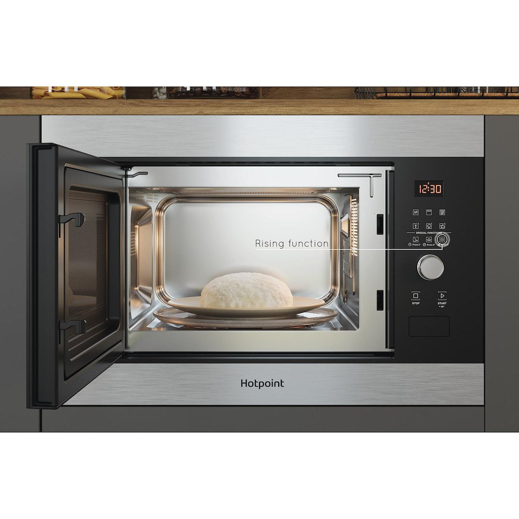 Hotpoint MF25G IX H Built In Microwave with Grill - Stainless Steel