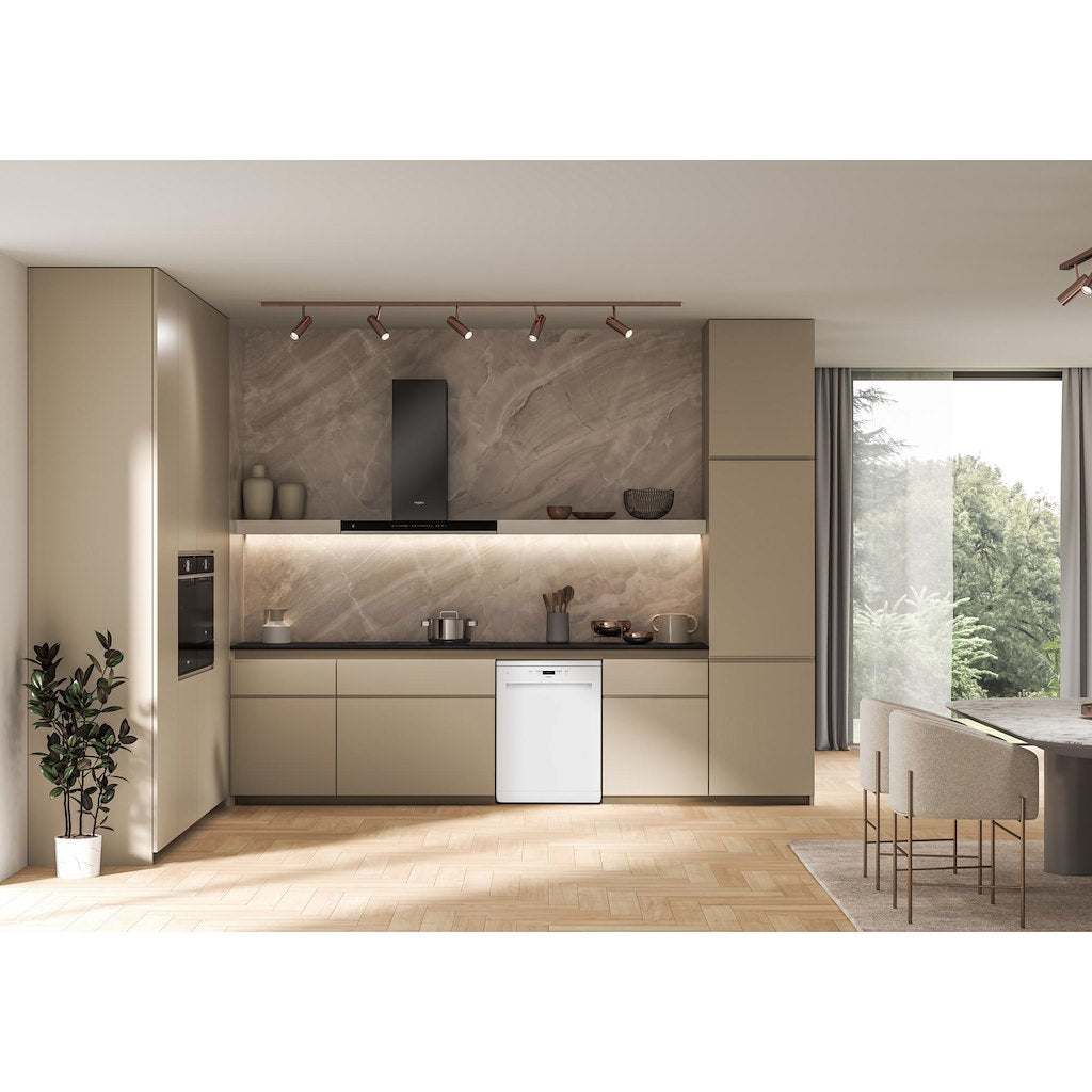 Whirlpool Freestanding Full Size Dishwasher - White - 14 Place Setting - E Rated - W2F HD626 UK