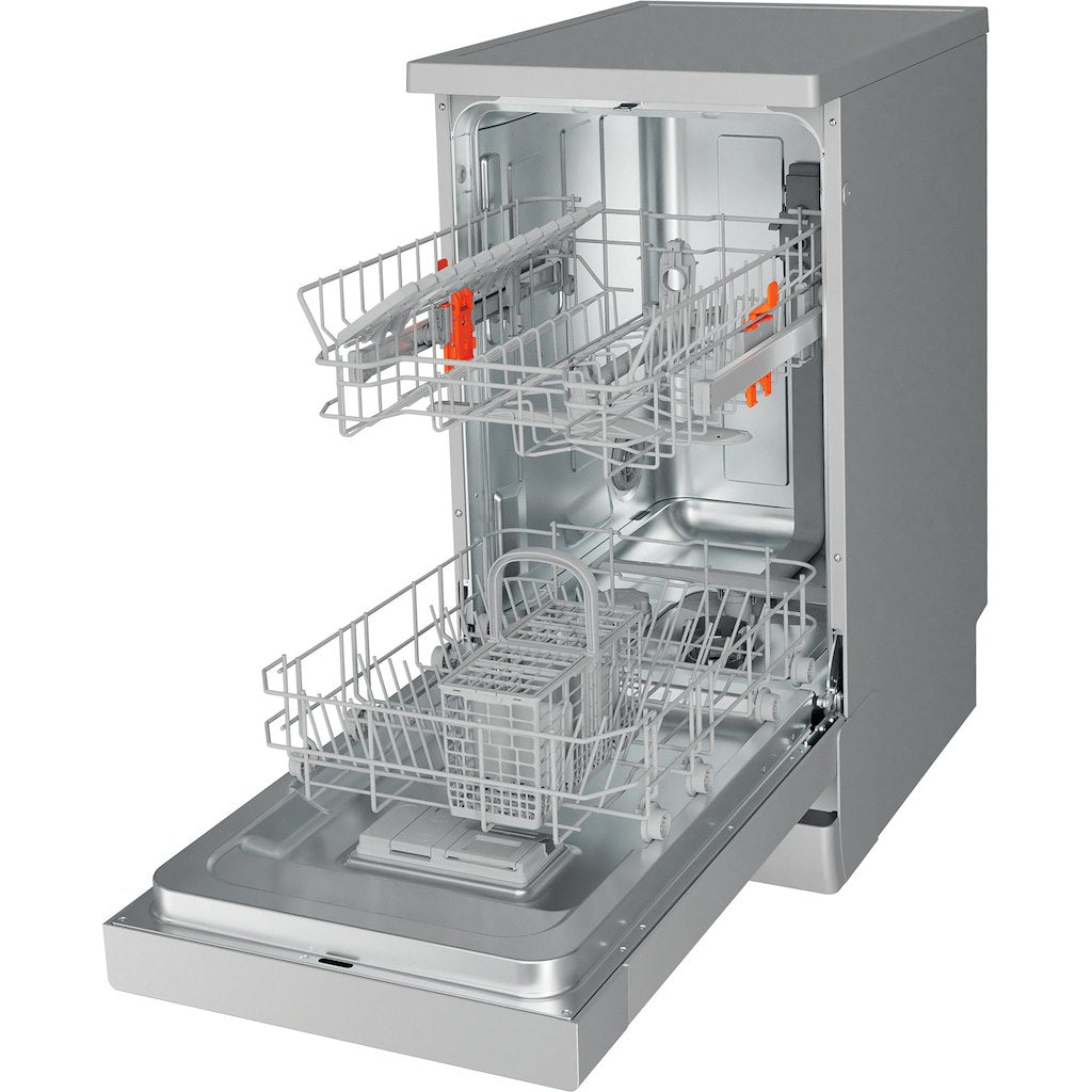 Hotpoint Slimline HF9E 1B19 S UK Freestanding Dishwasher - Silver