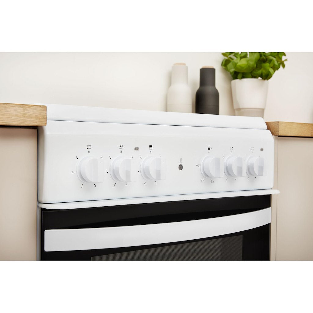 Electric Twin Cooker - Fan Oven - White With Click&Clean and Fast Preheat
