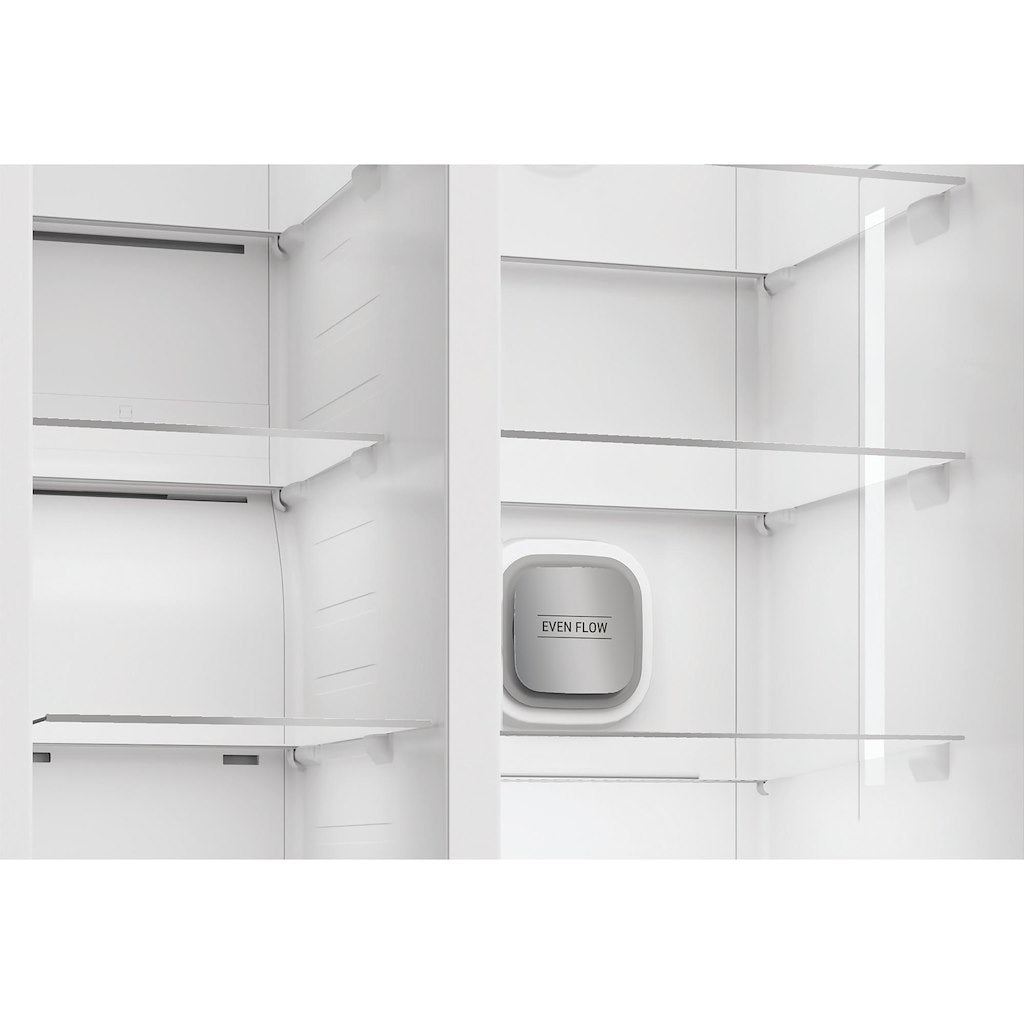 Dual No Frost Side by Side American Fridge Freezer with FreshShield - Inox - 91CM - 571L