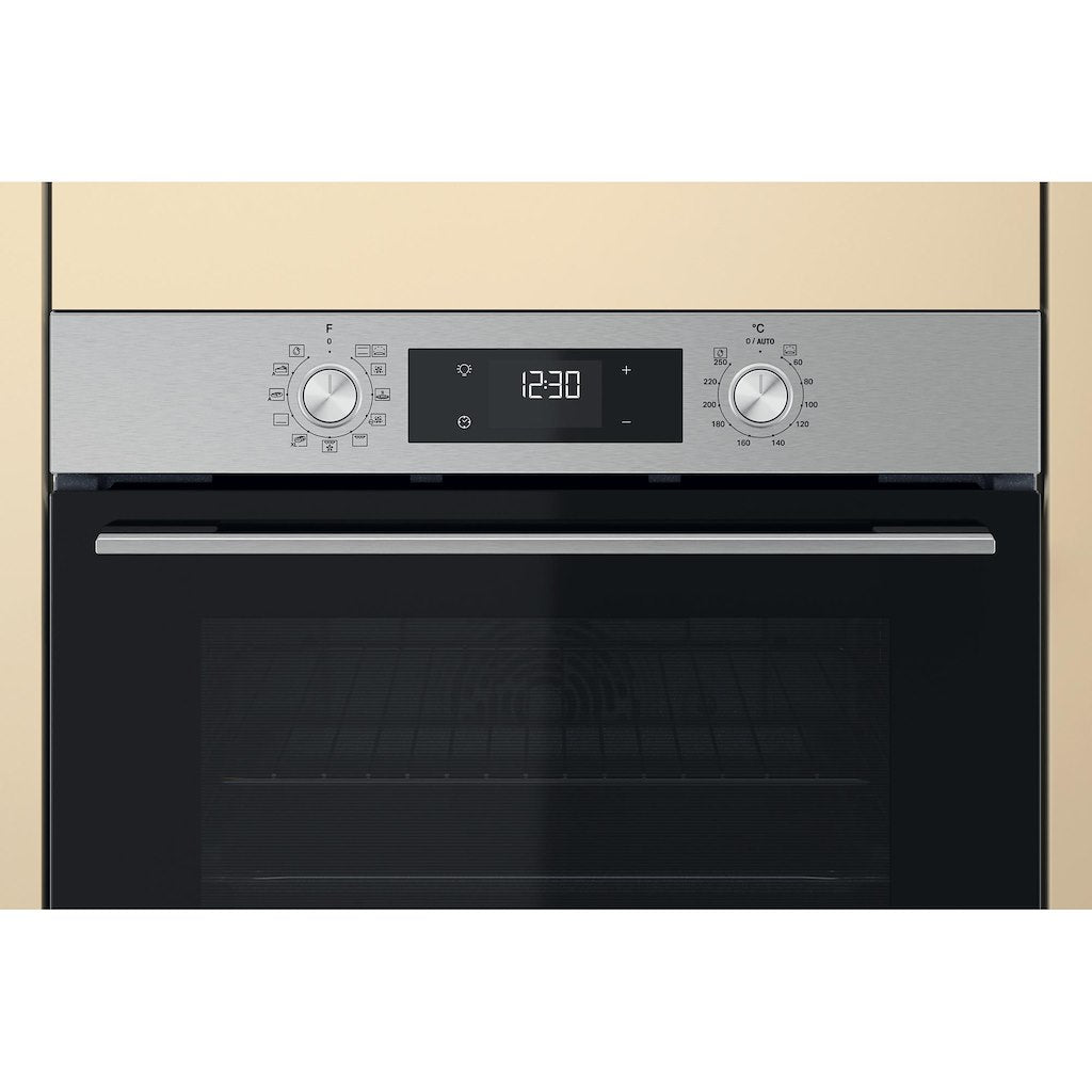 W5 Single Fan Oven - Hydrolytic - Multifunction 8 - 71L With Lcd Push Push And A+ Energy In Stainless Steel