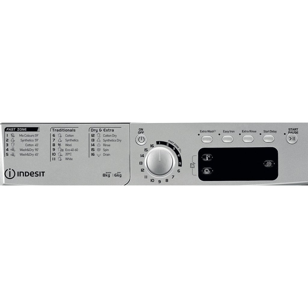 Indesit EWDE 861483 S UK 8/6kg Washer Dryer - Silver