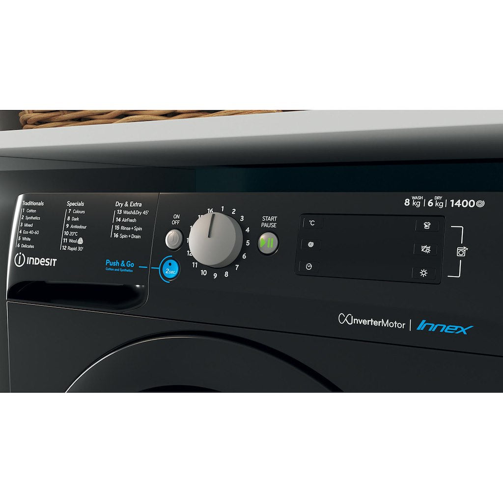 Freestanding washer dryer: 8,0kg - BDE 86436X B UK N