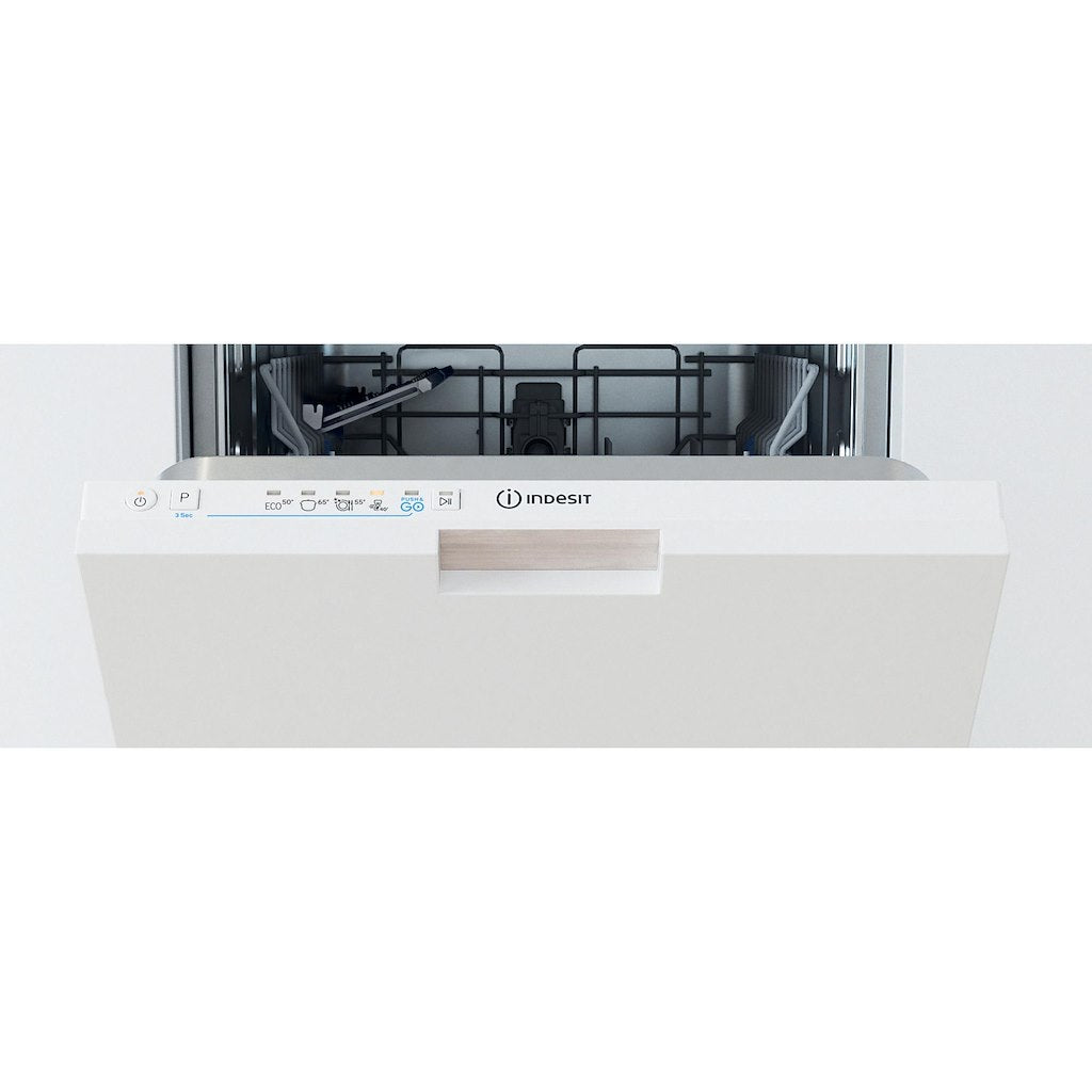 Indesit Push&Go IN2IE10CS80UK Integrated Slimline Dishwasher 10 Place Settings - White