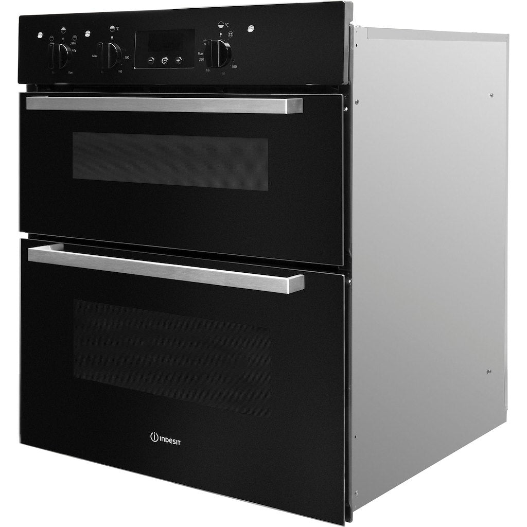 Double Oven - Digital Display - Black With Minute Minder, Defrost & Slowcook and Light In Main Cavity