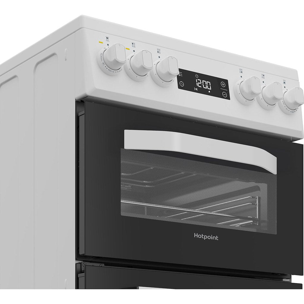 Hotpoint electric freestanding double cooker: 50cm