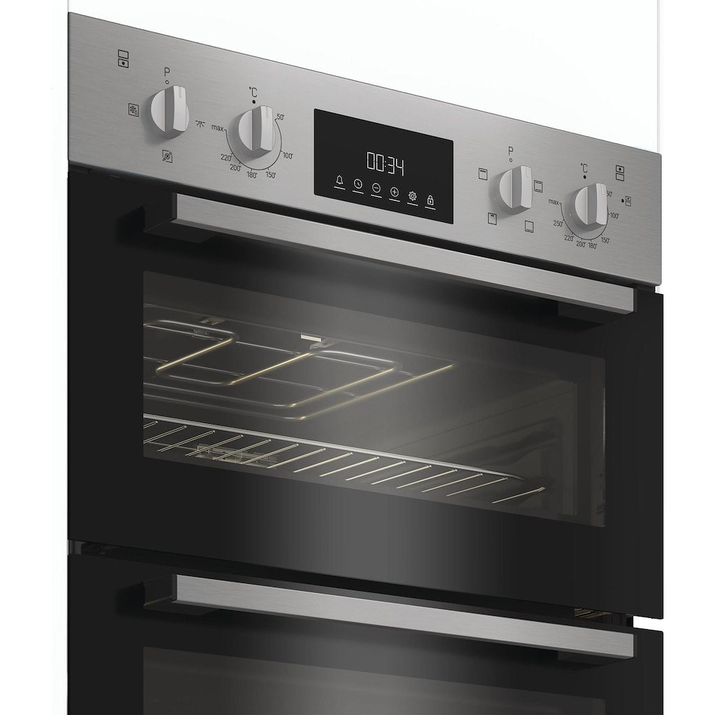Indesit DII 10D IX Built In Electric Fan Double Oven - Stainless Steel