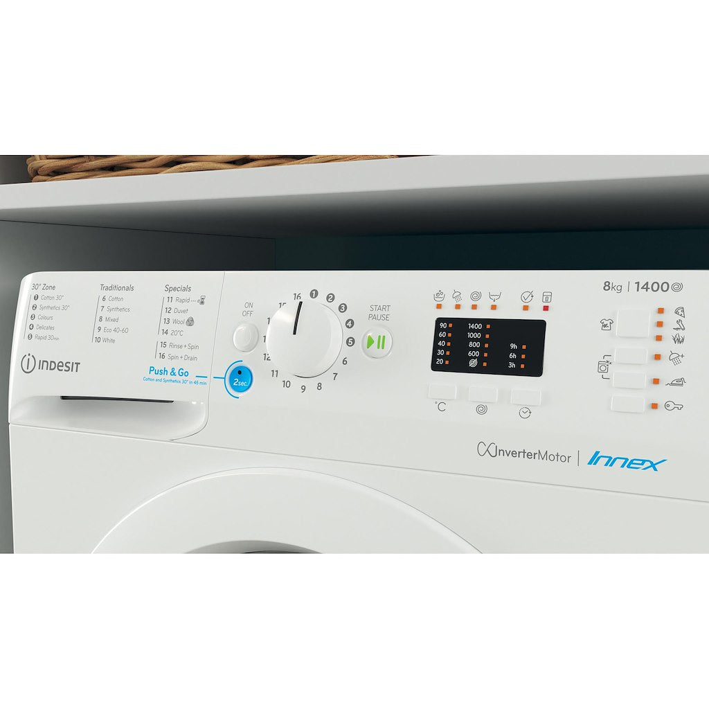 Freestanding front loading washing machine: 8,0kg - BWA 81485X W UK N