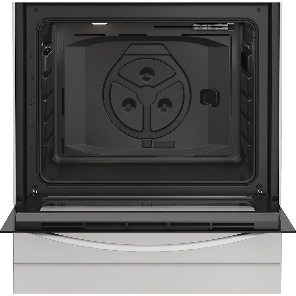 Indesit I6V3KMW/UK 60cm Electric Single Oven with Ceramic Hob - White