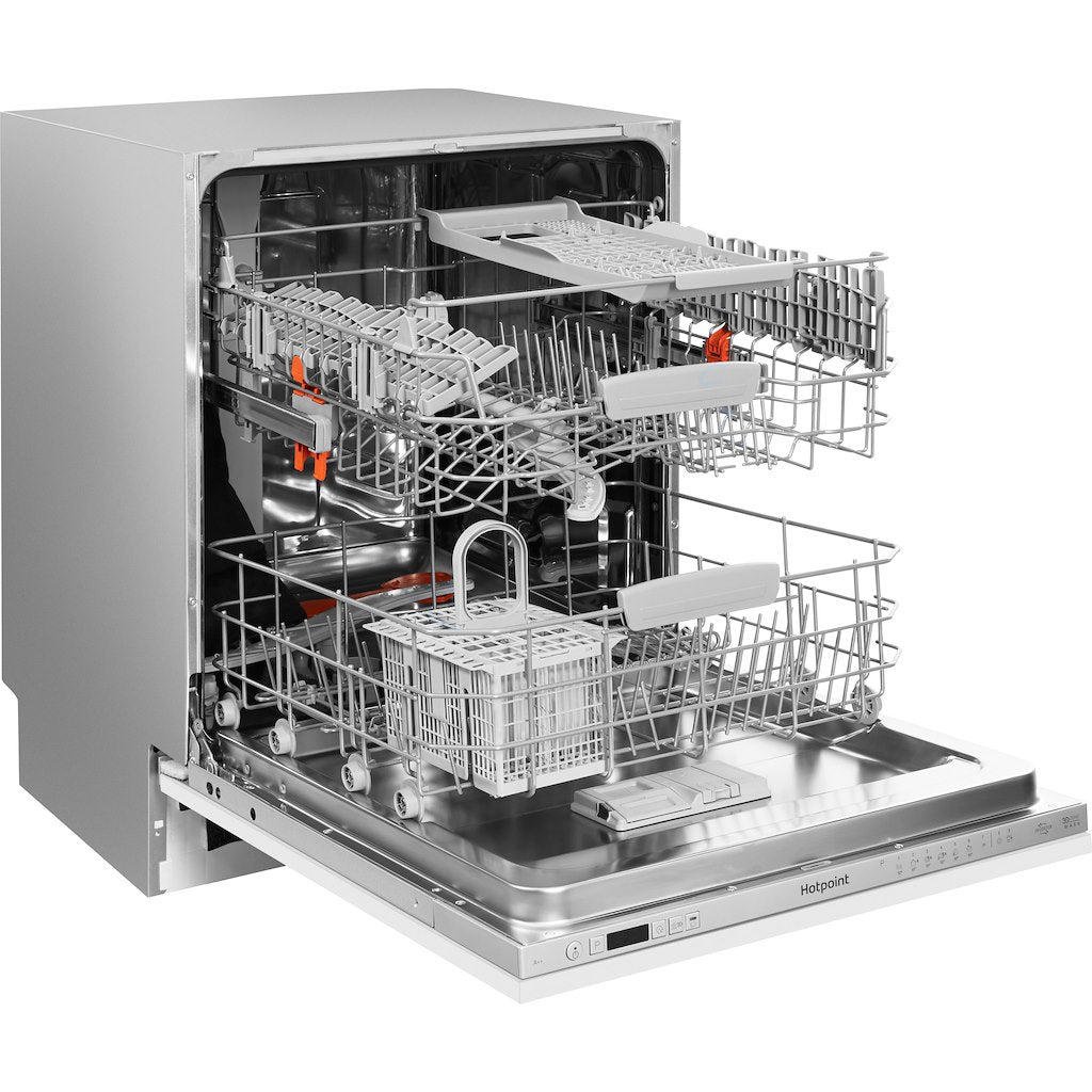 Hotpoint integrated dishwasher: full size, silver