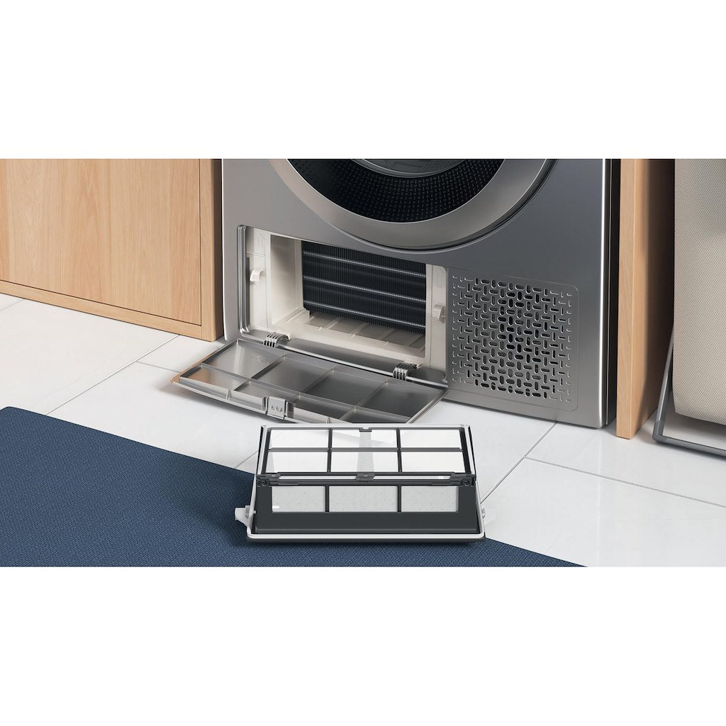 Indesit Heat Pump Tumble Dryer: Freestanding, 8,0kg - YT M11 82SS X UK - Silver