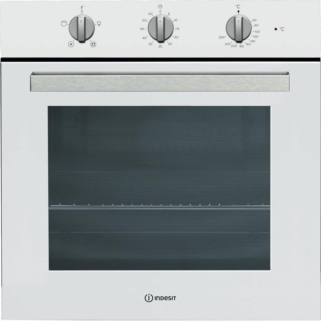 CLICK&CLEAN - Single Fan Oven - 66L - Dial Control - White With Tilting Grill and Programable Timer
