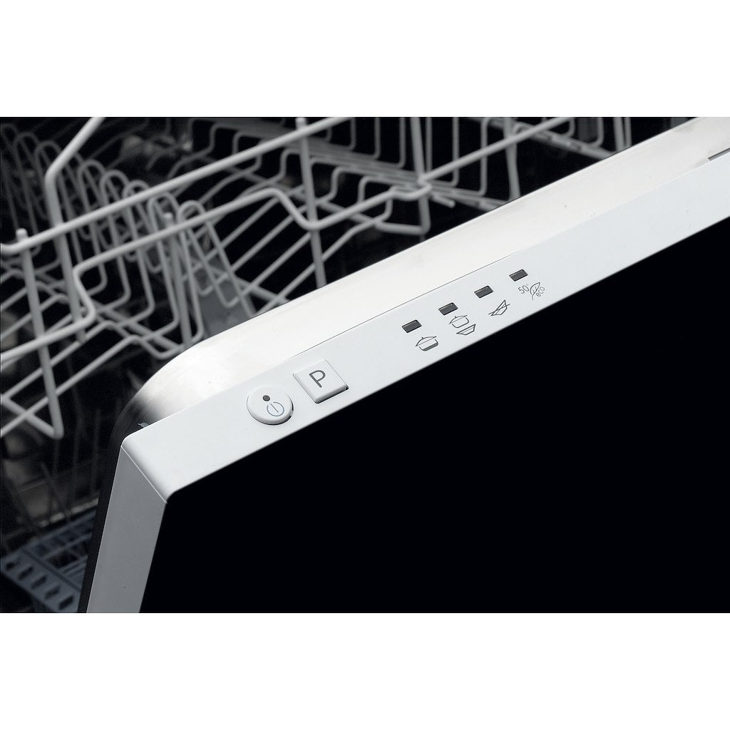 Integrated dishwasher: full size, white colour