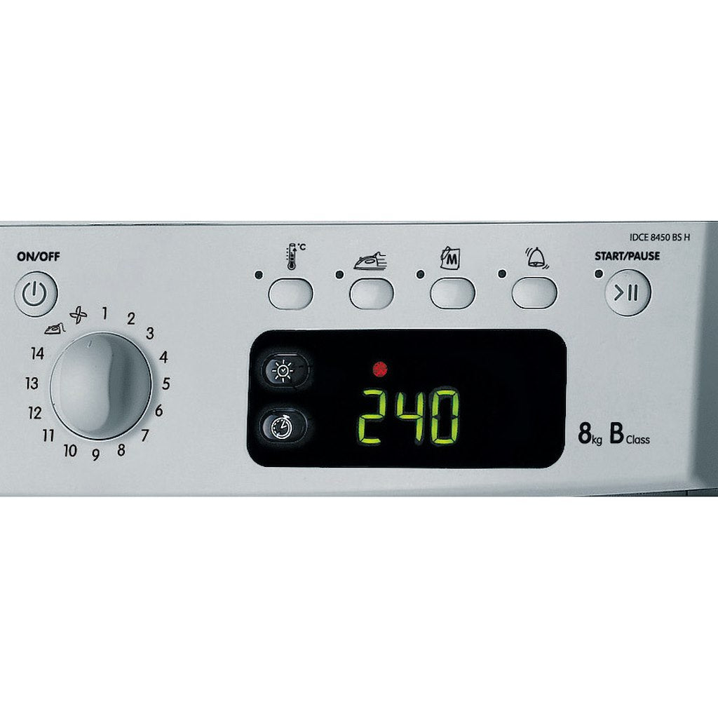 Condenser tumble dryer: freestanding, 8,0kg - IDCE 8450 BS H (UK)