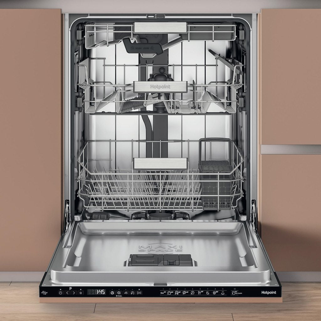 Hotpoint Hydroforce Full Size Built In Dishwasher - 14 Place Setting - C Rated - H8I HP42 L UK