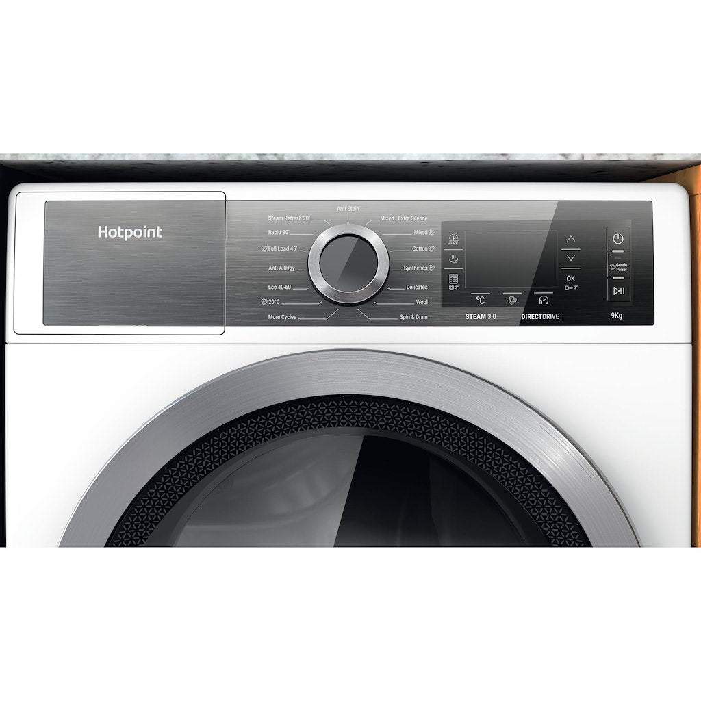 Hotpoint GentlePower Washing Machine - White - 9kg - 1400rpm - A-30% - H7 99 GPOWER UK