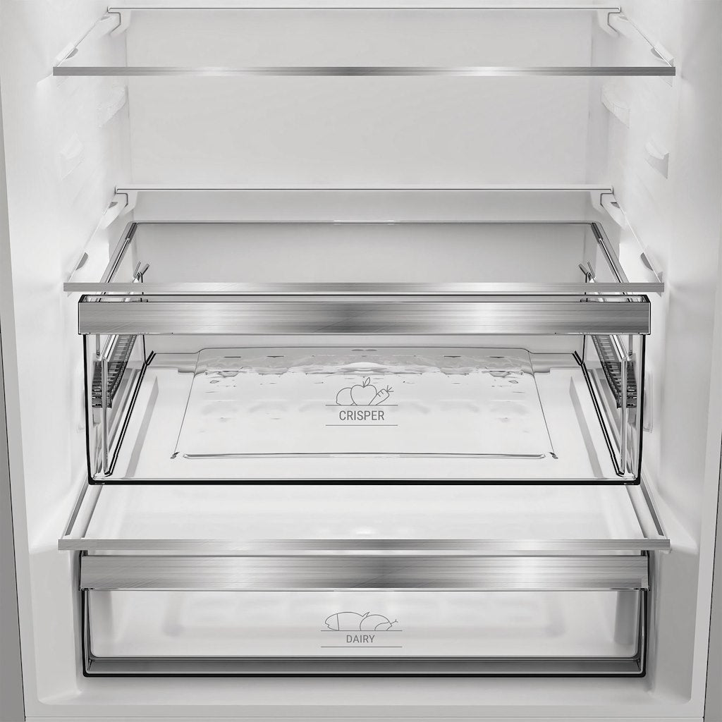Dual No Frost 2 Door XL Fridge Freezer with Even Flow- Titanium Inox - 70CM - 490L
