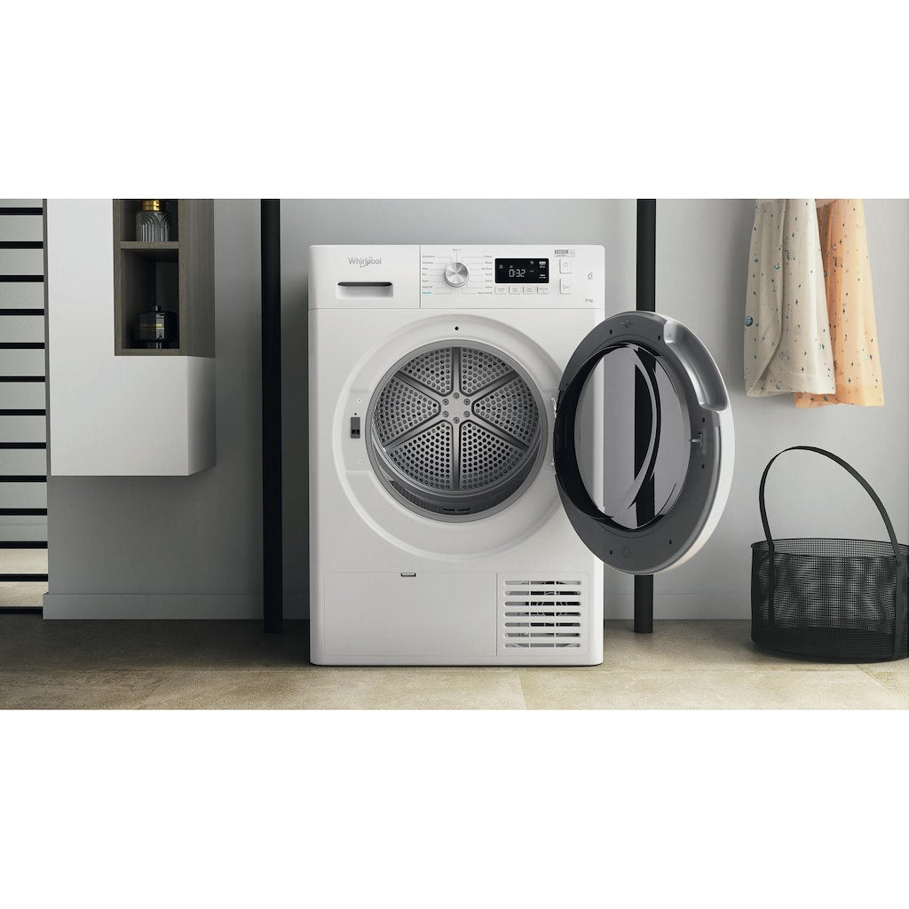 Whirlpool Freestanding Heat Pump FreshCare+ Dryer - White - 8kg - 1200rpm - A++ Rated - FFT M11 8X2 UK