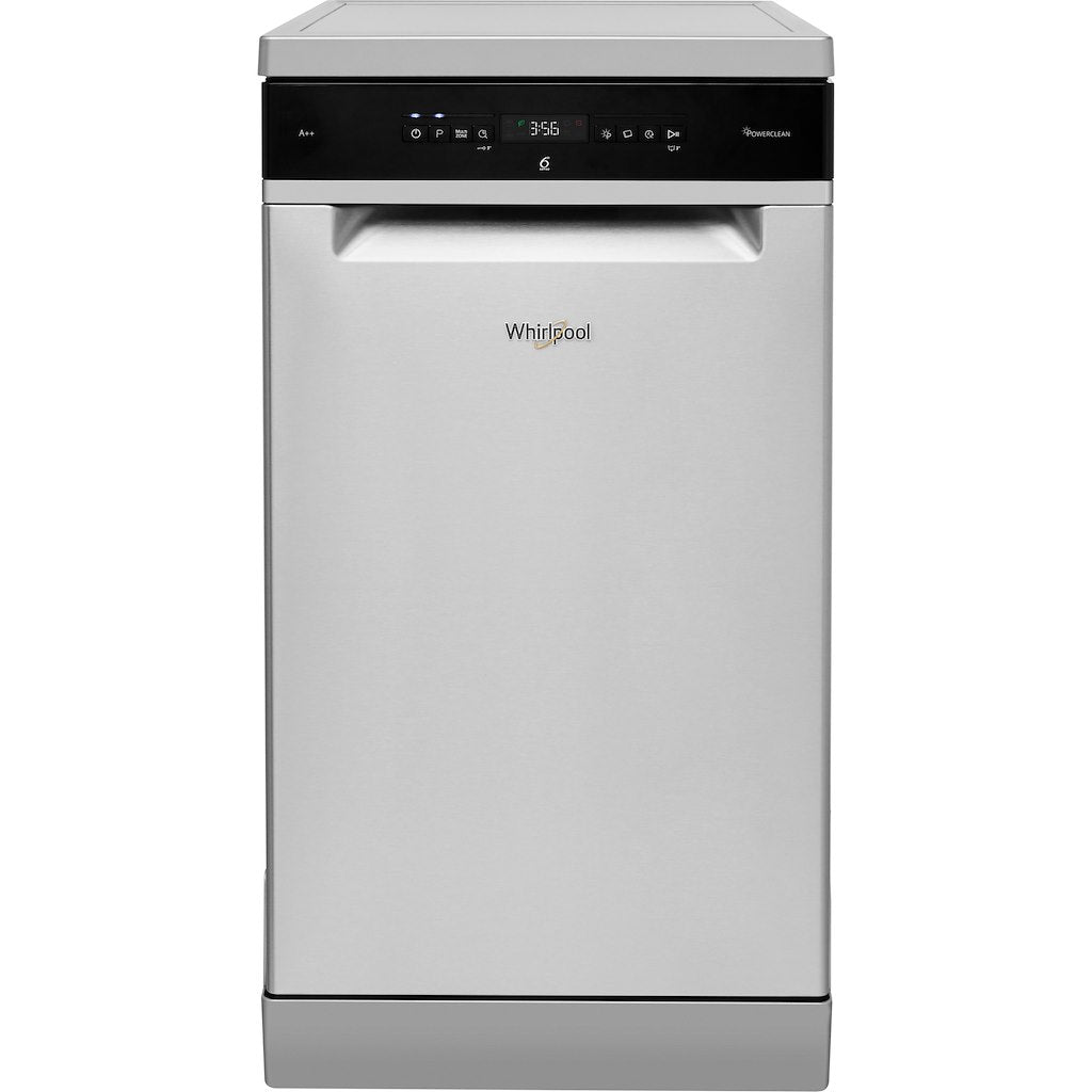 Whirlpool Dishwasher: in Stainless Steel, Slimline - WSFO 3T223 PC X UK