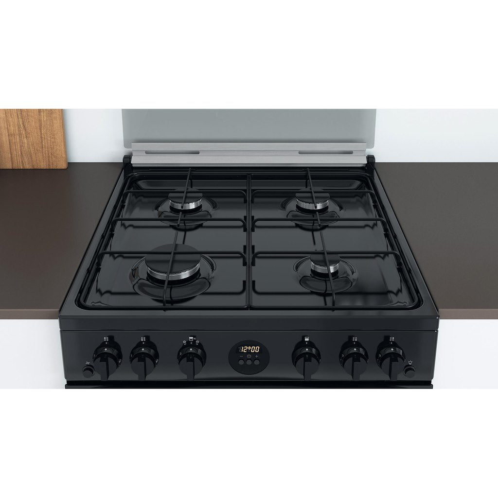 Gas Double Oven Cooker - Digital Display - Black With Click&Clean and Programable Timer