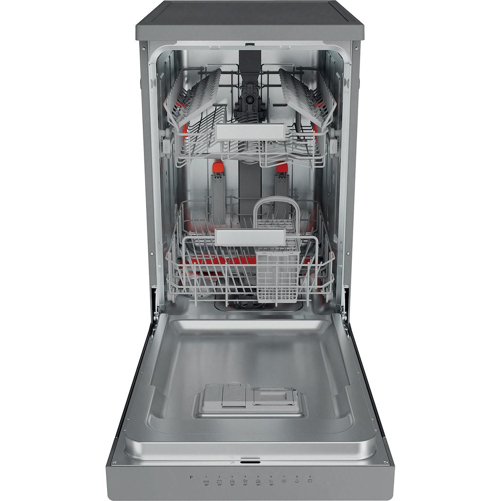 Hotpoint Slimline Free Standing Dishwasher - Stainless Steel -13 Place Setting - E Rated - HSFO 3T223 W X UK N