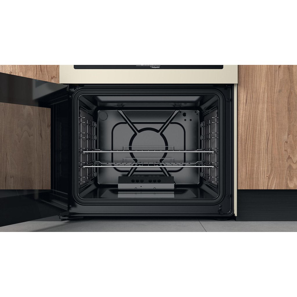 Hotpoint Gas Double Cooker - Cream - 60cm - A+ | A+ - CD67G0C2CJ/UK