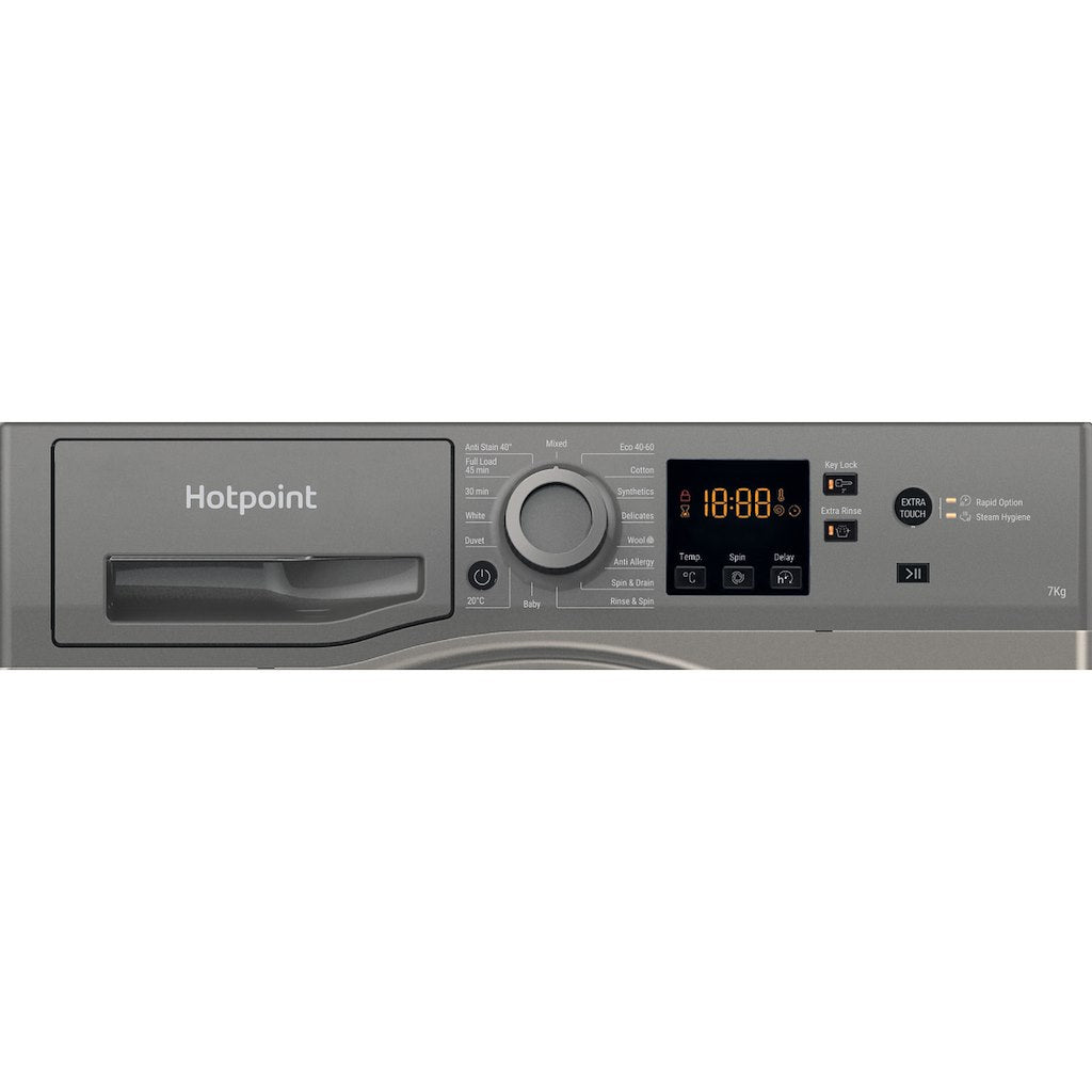 Hotpoint freestanding front loading washing machine: 7kg