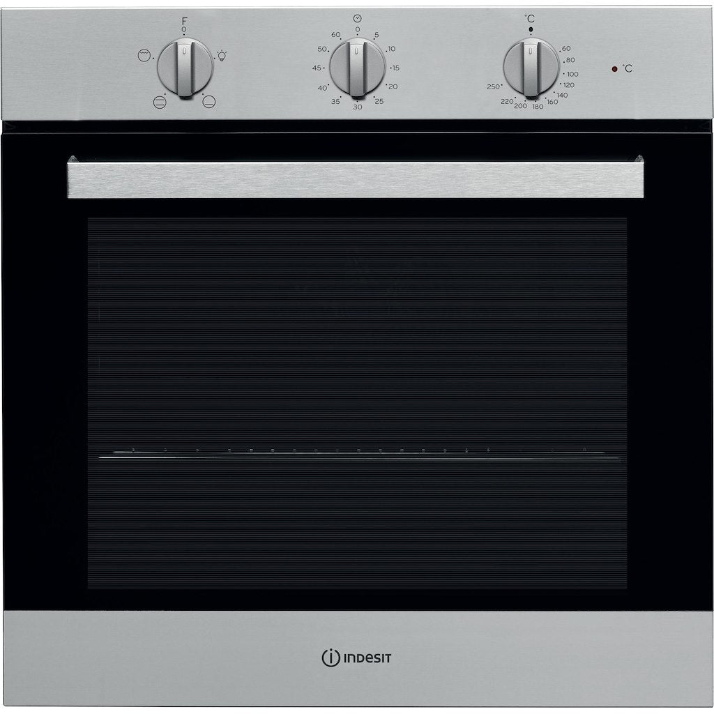 CLICK&CLEAN - Single Static Oven - 71L - Dial Control - Stainless Steel With Tilting Grill and Conventional Cooking