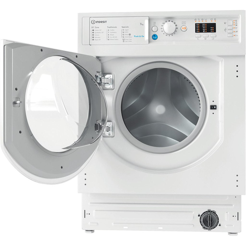 Indesit Built in front loading washing machine: 7,0kg - BI WMIL 71252 UK N