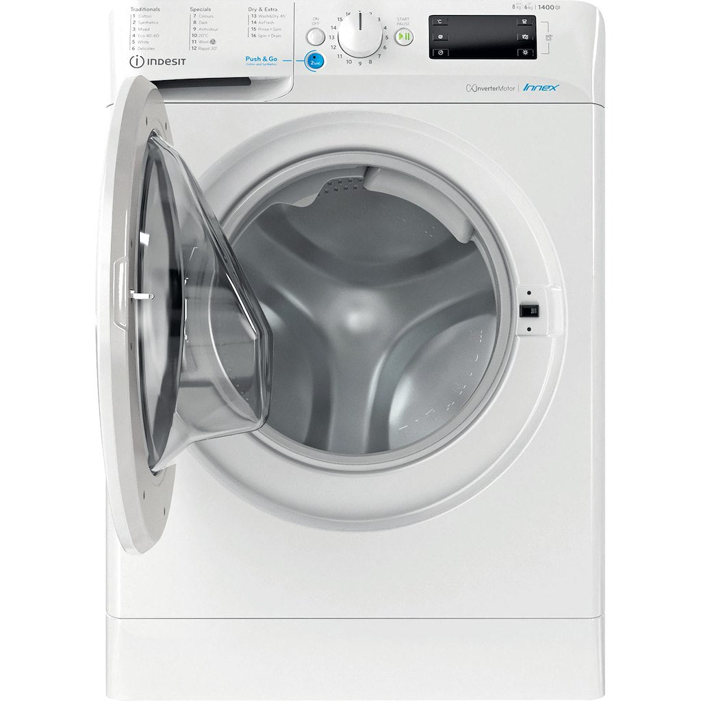 Freestanding washer dryer: 8,0kg - BDE 86436X W UK N