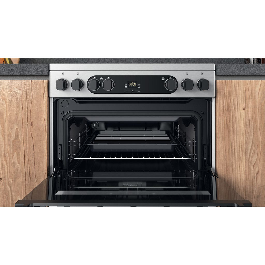 Hotpoint CD67V9H2CX/U Electric Cooker 60cm Double Oven - Inox