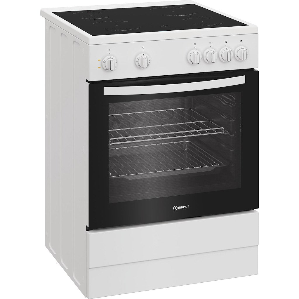 Indesit I6V3KMW/UK 60cm Electric Single Oven with Ceramic Hob - White
