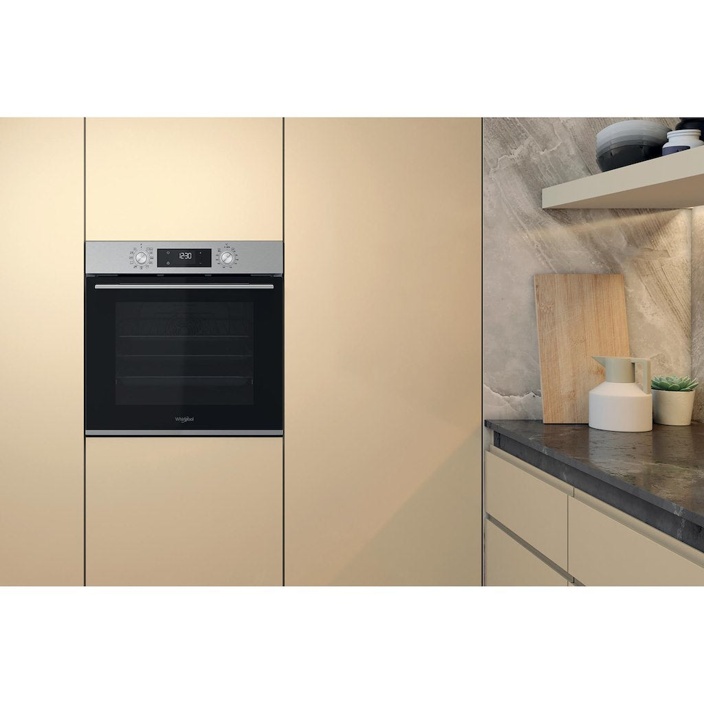 W5 Single Fan Oven - Hydrolytic - Multifunction 8 - 71L With Lcd Push Push And A+ Energy In Stainless Steel