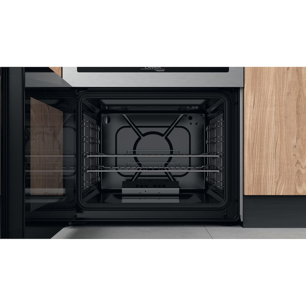 Gas Double Oven Cooker - Stainless Steel With Easy Clean Removable Door and Wok Burner