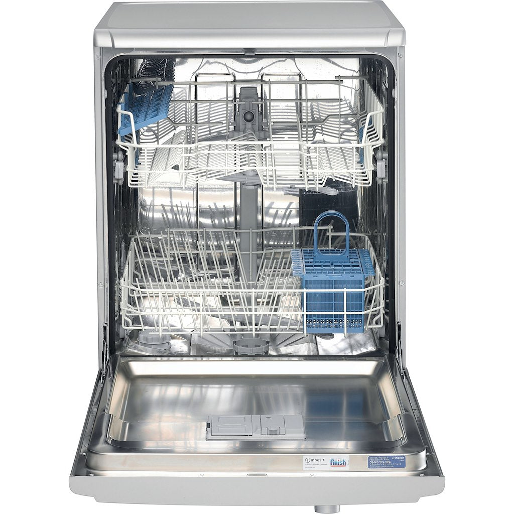 Dishwasher: full size, silver colour