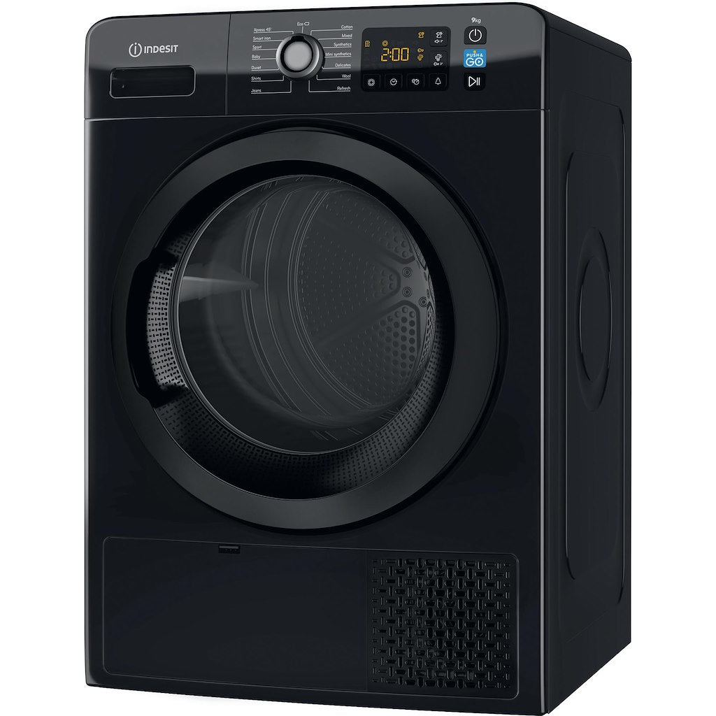 Indesit YT M11 92B X UK 9kg Freestanding Heat Pump Tumble Dryer - Black