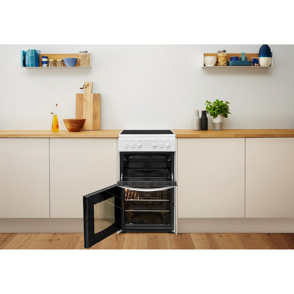 Electric Twin Cooker - Fan Oven - White With Click&Clean and Fast Preheat