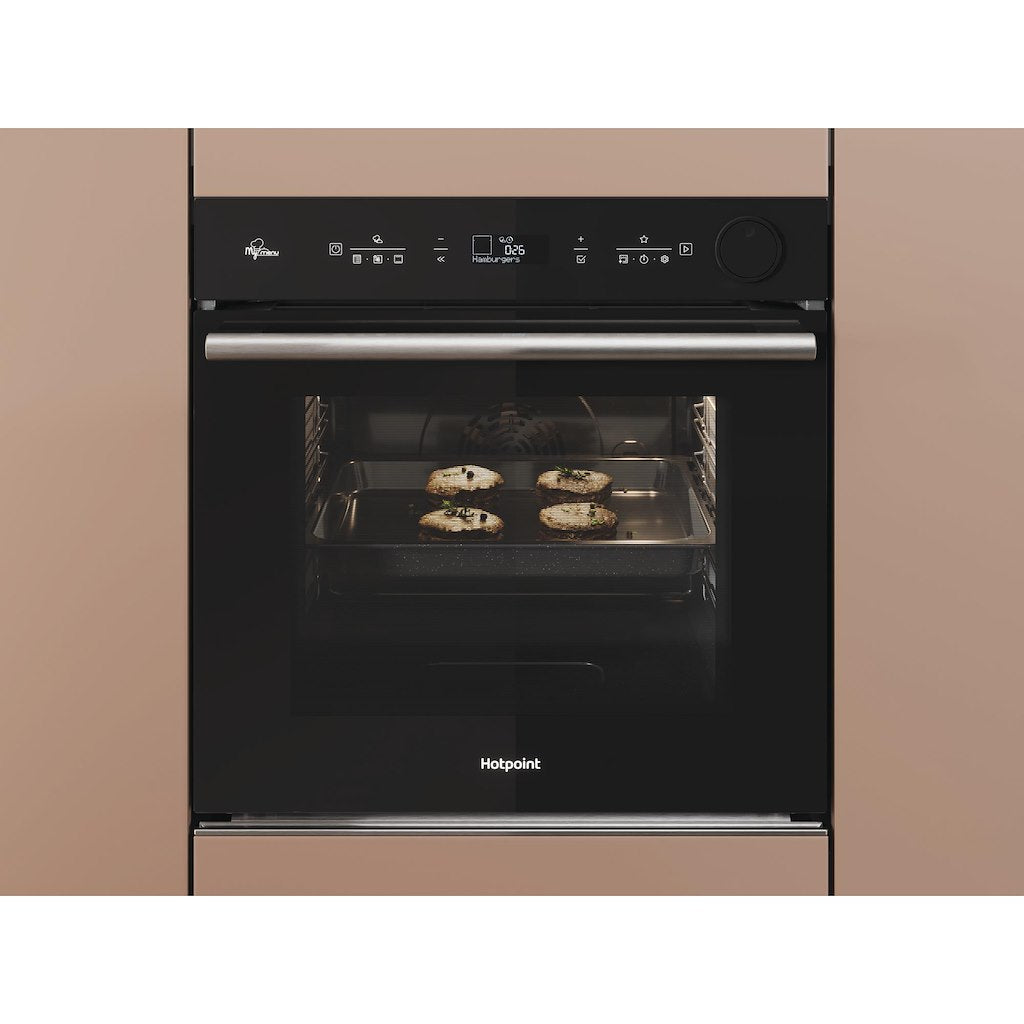 Hotpoint Class 4 Multiflow Air Fry Electric Single Oven with Steam - Black - Catalytic - A+ Rated - SI4S 854 C BL