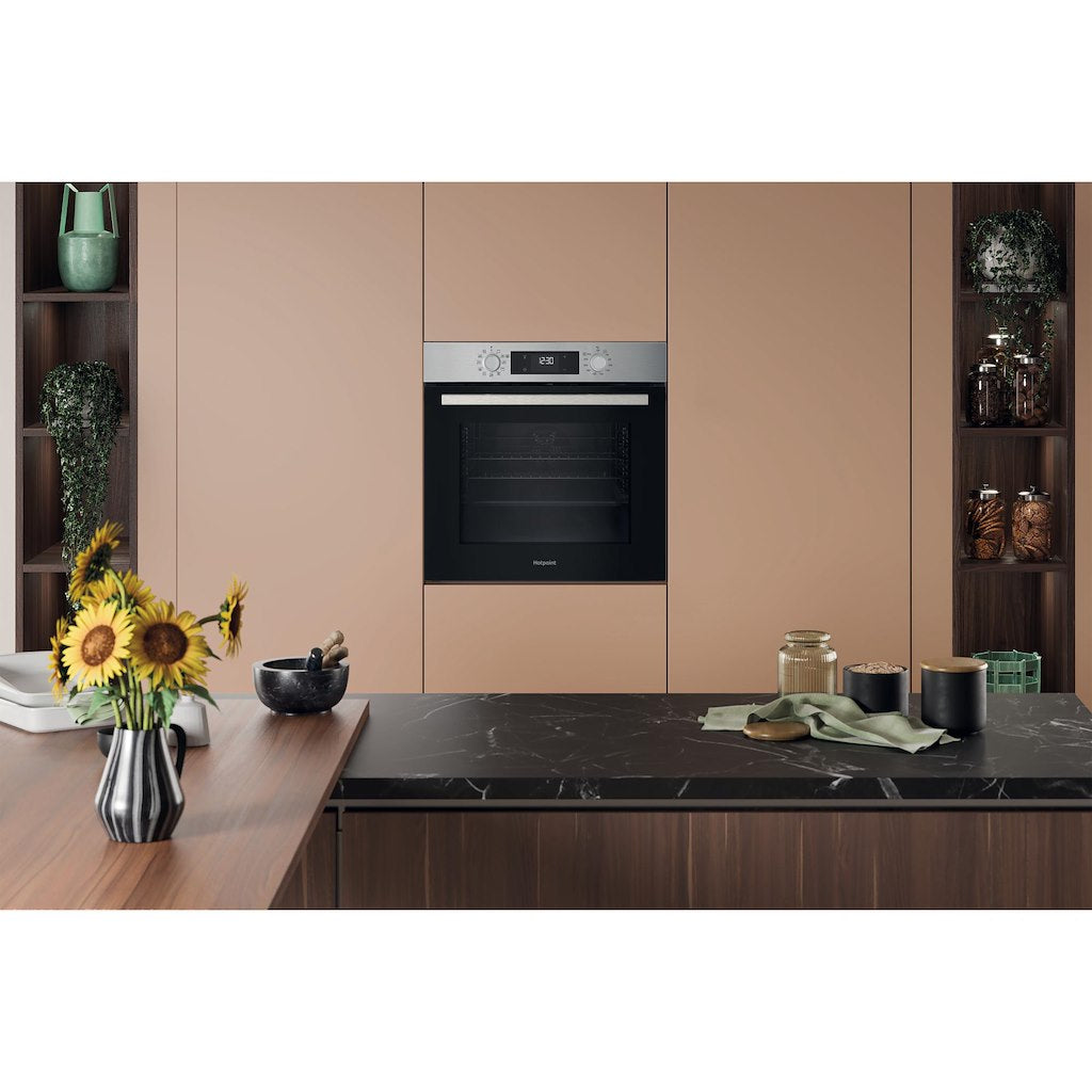 Hotpoint Class 2 Multiflow HOM 258H X UK Single Electric Fan Oven - Stainless Steel - A+ Rated