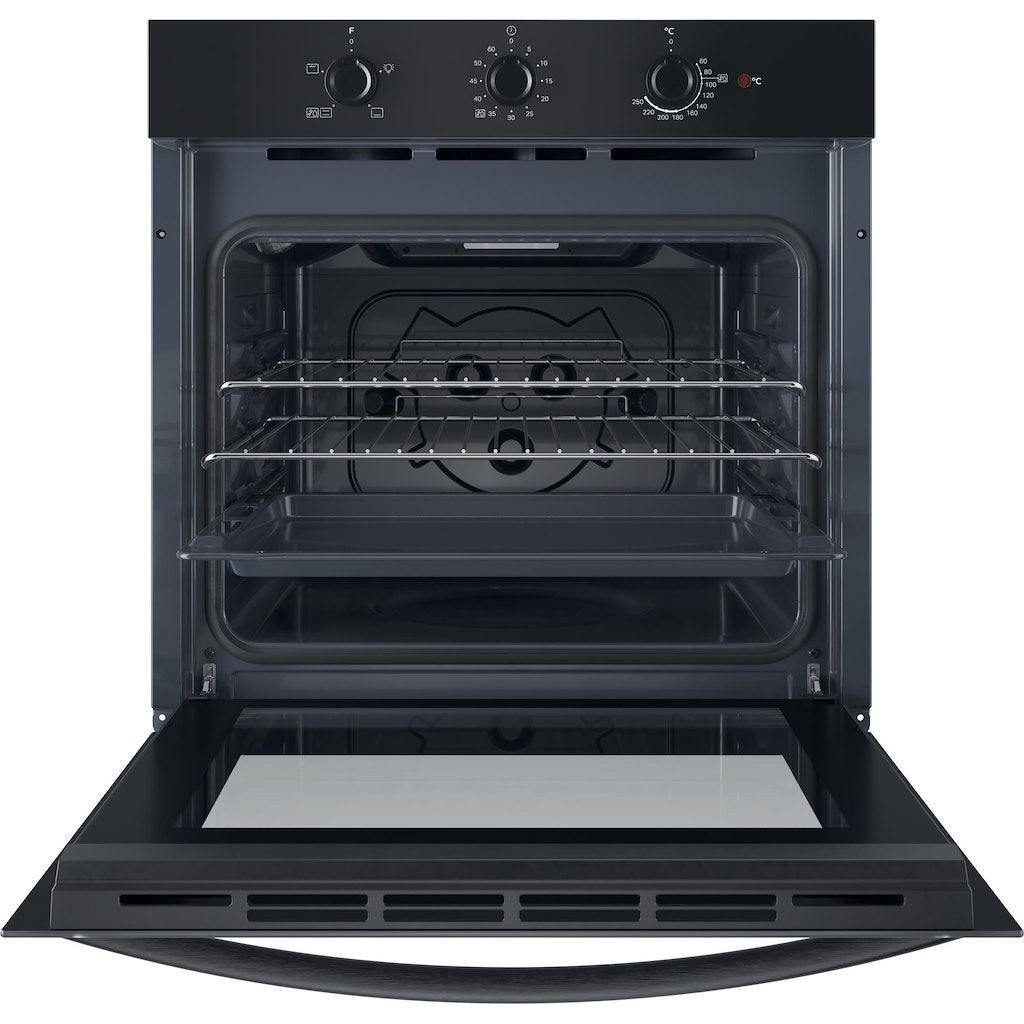 Single Static Oven - Eco Cleaning - Static Oven - 71L With 3 Dial With Timer And A Energy In Black