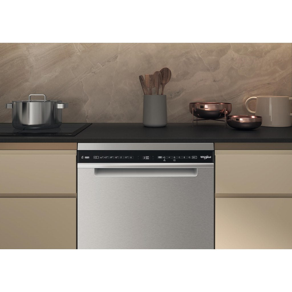 Whirlpool Freestanding MaxiSpace Dishwasher with Flexible 3rd Rack - 15 Place Setting - B Rated - W7F HS51 X UK