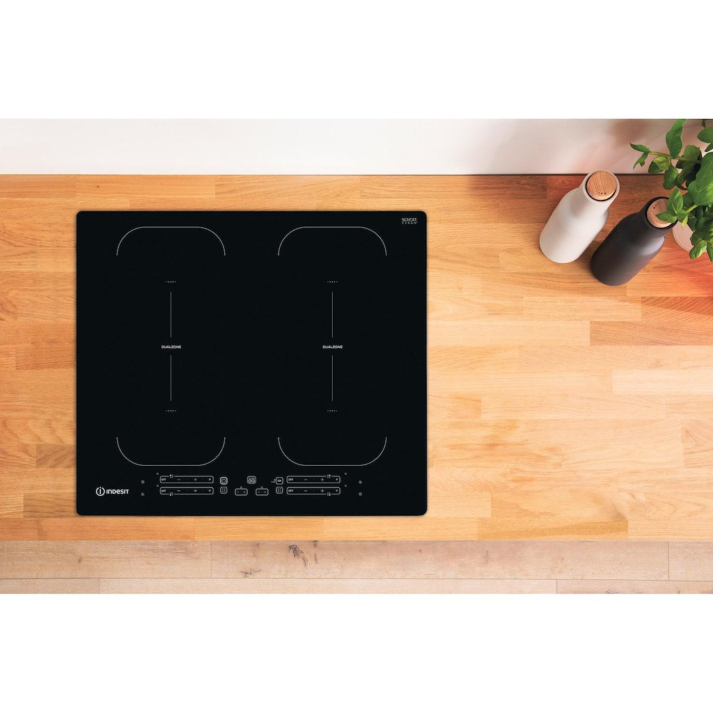 60CM Push&Go Induction Hob - Black - 9 Power Levels - Touch Control With 9 Power Levels and 2 X Dual Zone