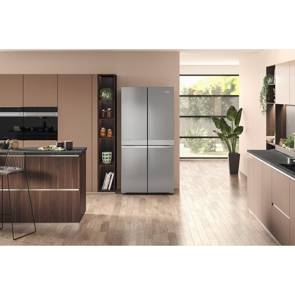 Hotpoint side-by-side american fridge: inox