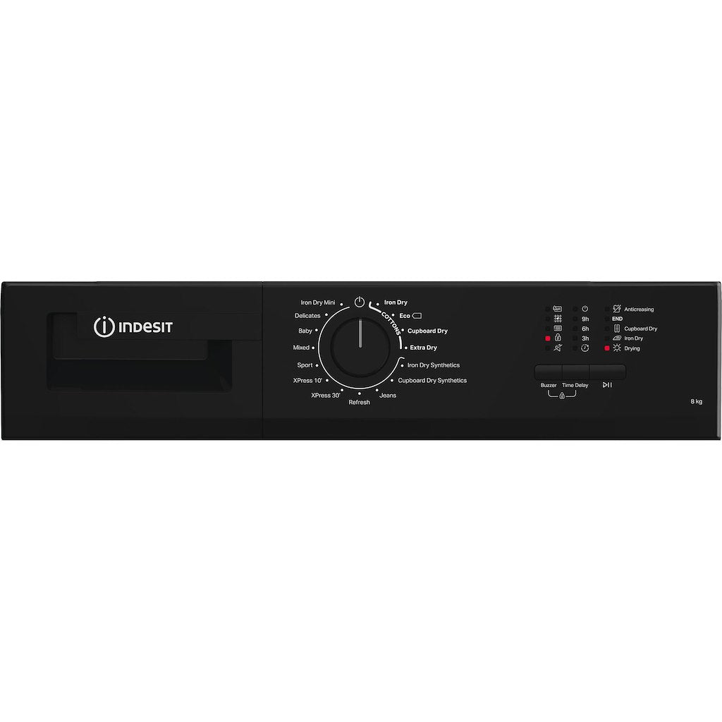 Indesit Dryer 8KG Condenser Sensor Dry Black 15 cycles